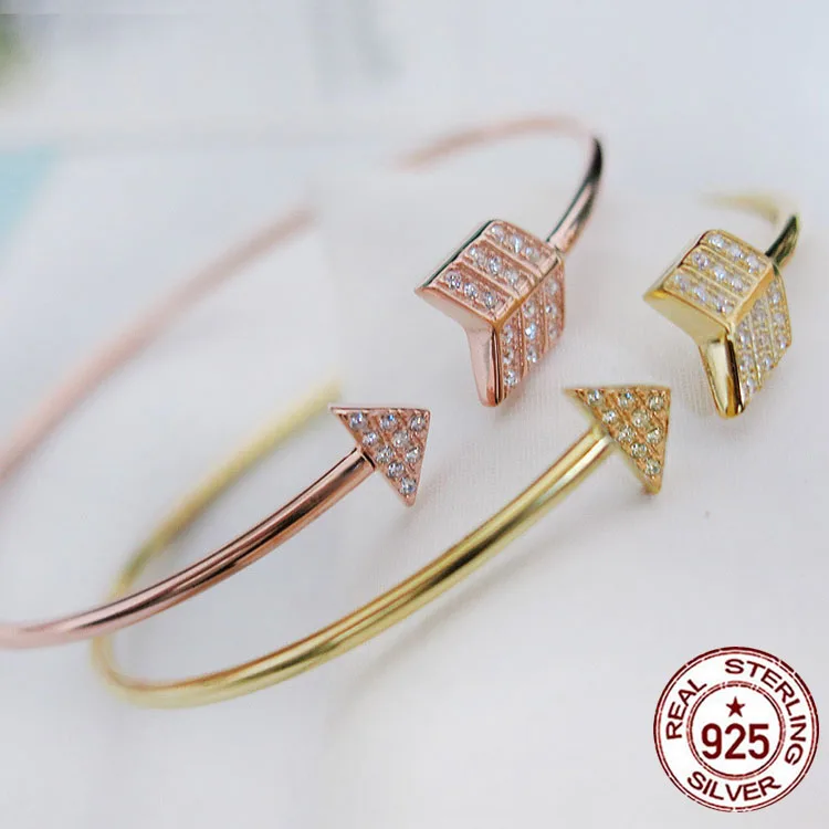 

925 sterling silver bracelet personality fashion style arrow opening shape new jewelry girlfriend gift hot