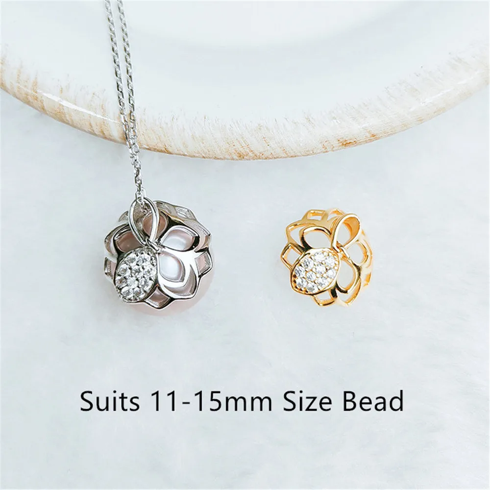 

Unique Design 925 Silver Pendant Component Findings Set Women's Parts for Oyster Edison Pearl Coral Jade Beads Stones No Pearl