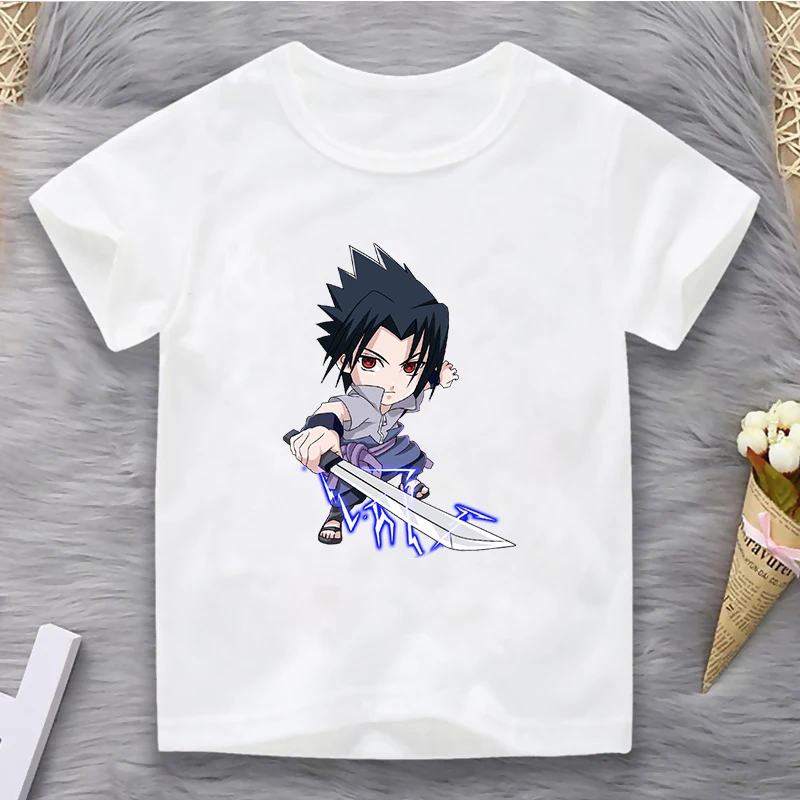 

Naruto Summer Super Boys Girl Tshirt Uchiha Sasuke Boys T Shirts Cute Printing Kawaii Kids T Shirt Cozy Tops Boys Clothes