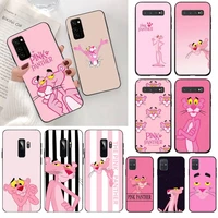 cutewanan pink panther diy phone case cover shell for samsung s20 plus ultra s6 s7 edge s8 s9 plus s10 5g lite 2020
