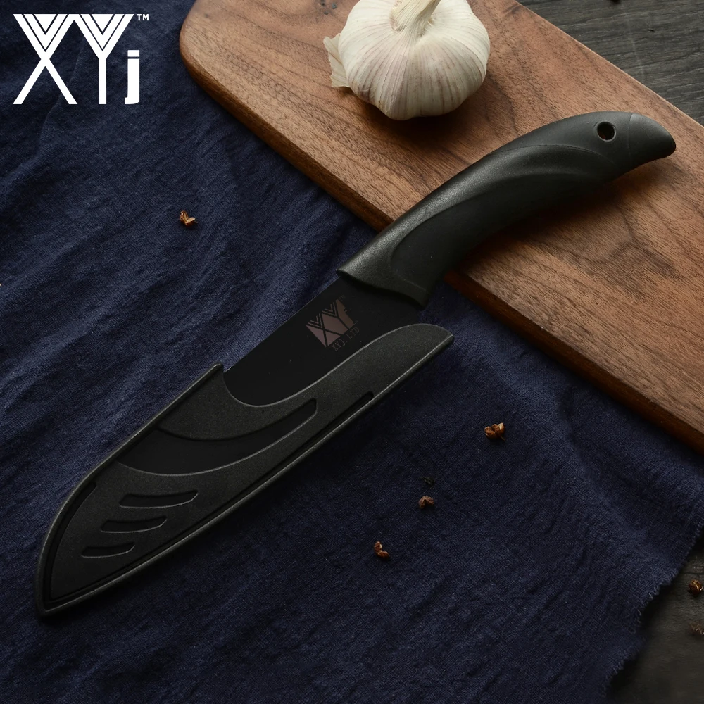 XYj 6 шт. набор кухонных ножей из нержавеющей стали острое лезвие черный цвет нож