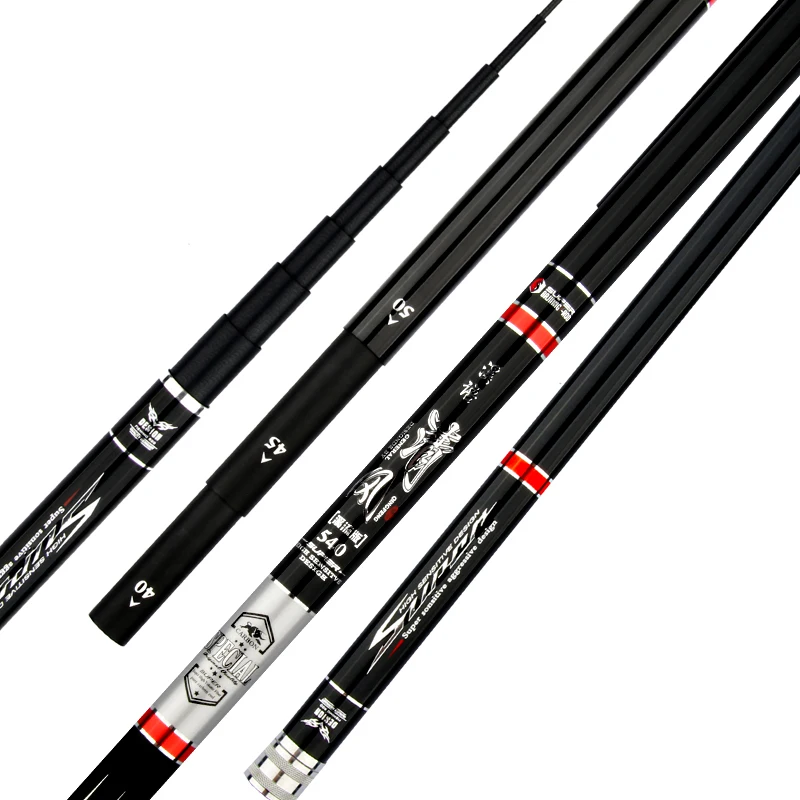 3.6M-7.2M Stream Rod Hand Pole 46T Carbon  Fishing Stick 28/19 Tune Telescopic Wedkarstwo Olta Short Sections Carp Fishing Cane