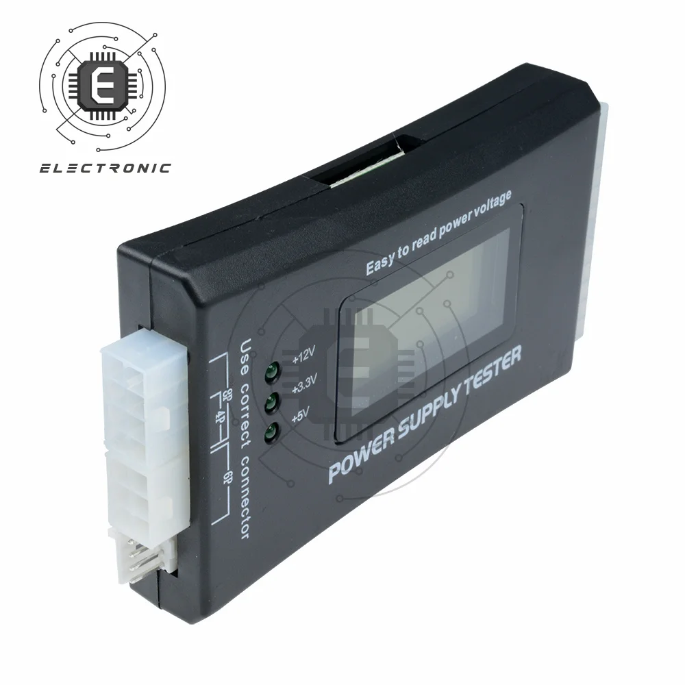 Тестер питания с ЖК-дисплеем 20/24 контактов 4 блока ATX BTX ITX SATA HDD | Инструменты