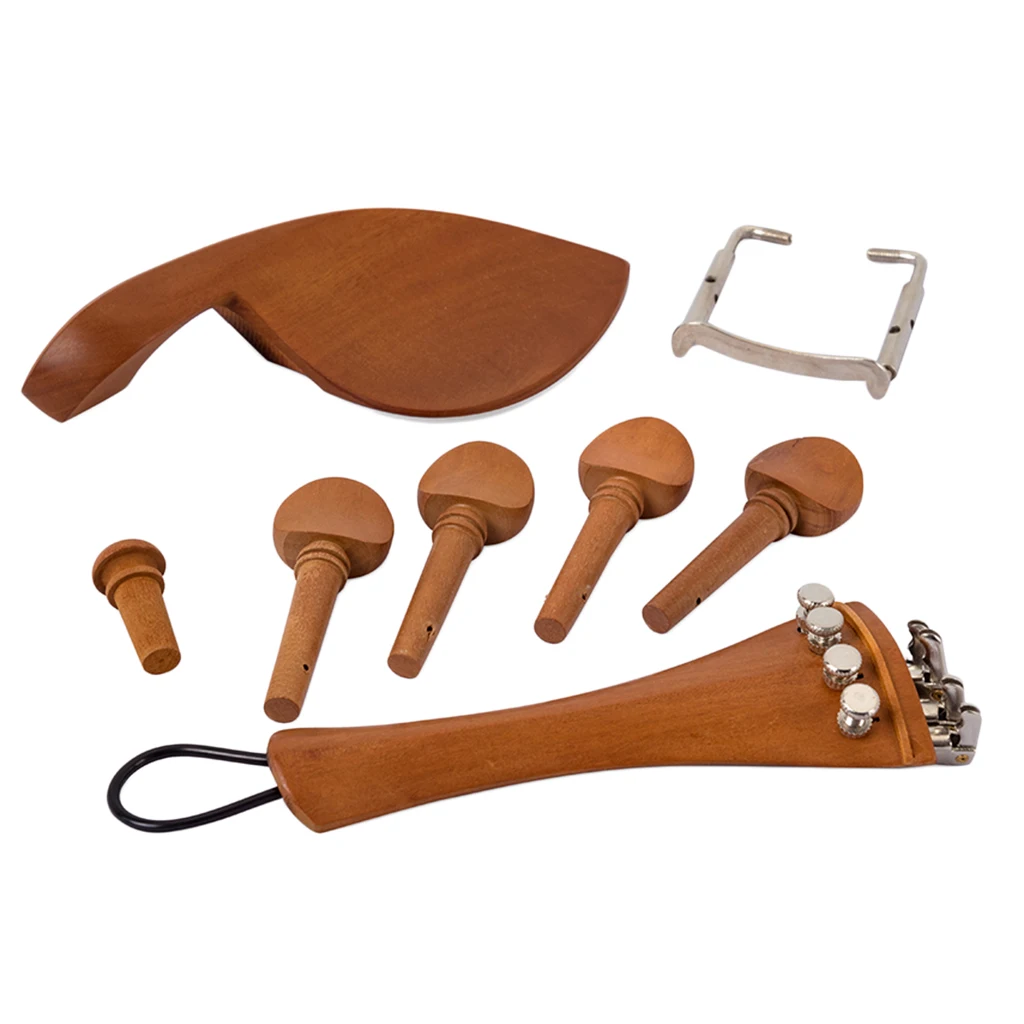 

Jujube Wood Violin Music DIY Parts Chinrest Pins Unit Accessories Full Set
