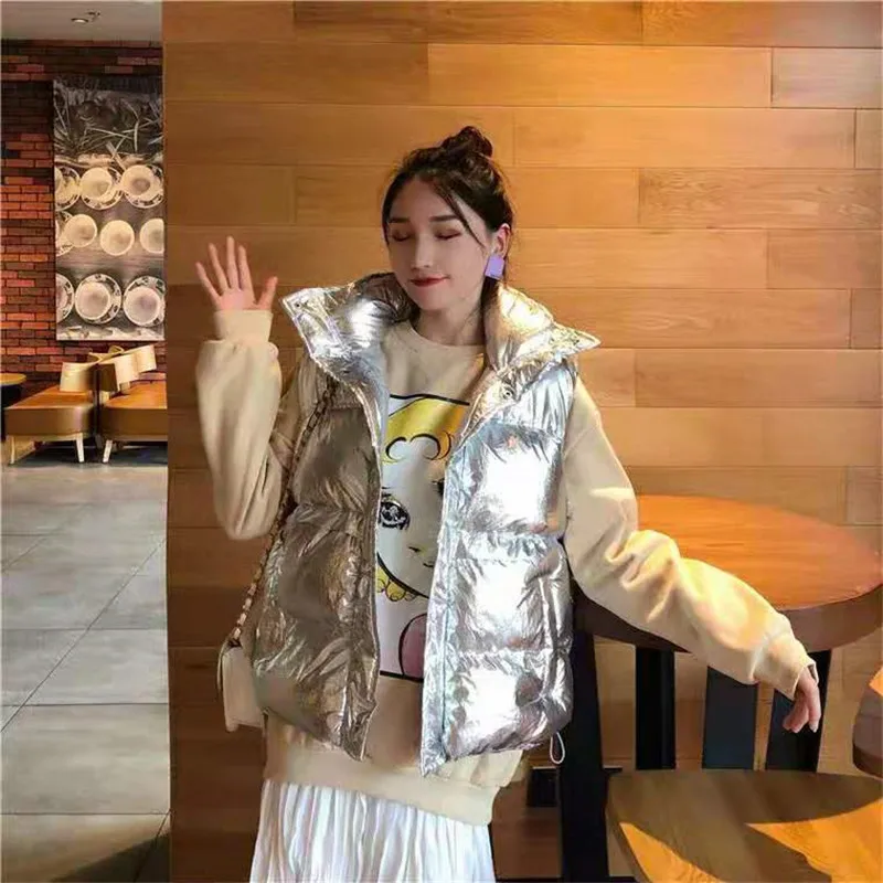 Женский жилет без рукавов зимняя повседневная куртка 2020 утепленный с хлопковой