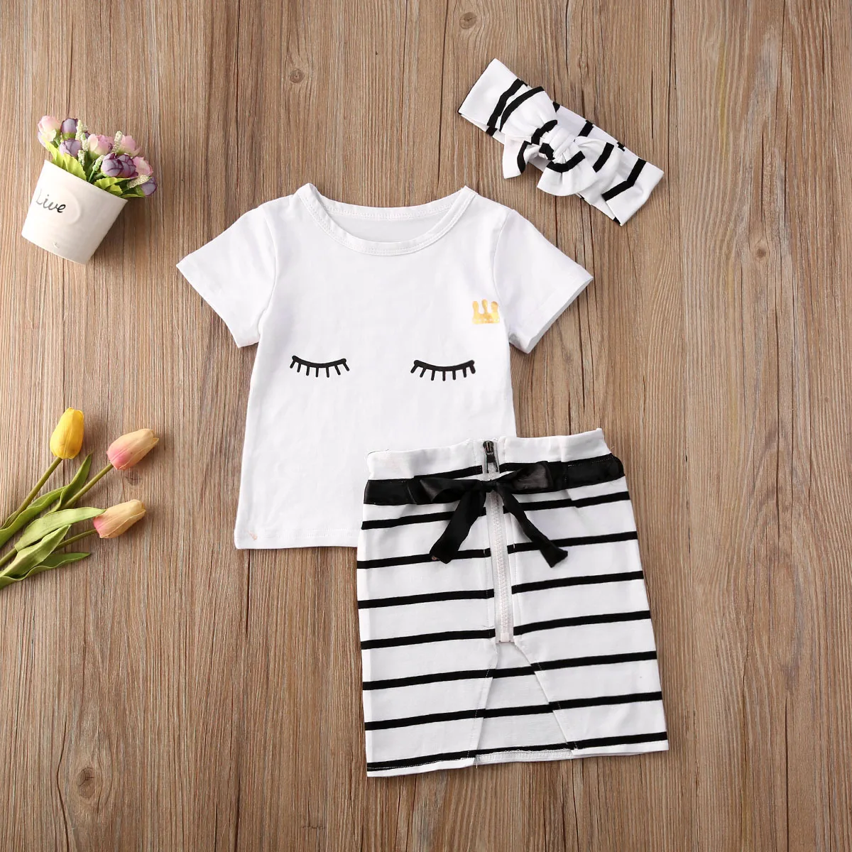 2020 модная одежда для маленьких девочек комплекты детской одежды топ и мини-юбка в