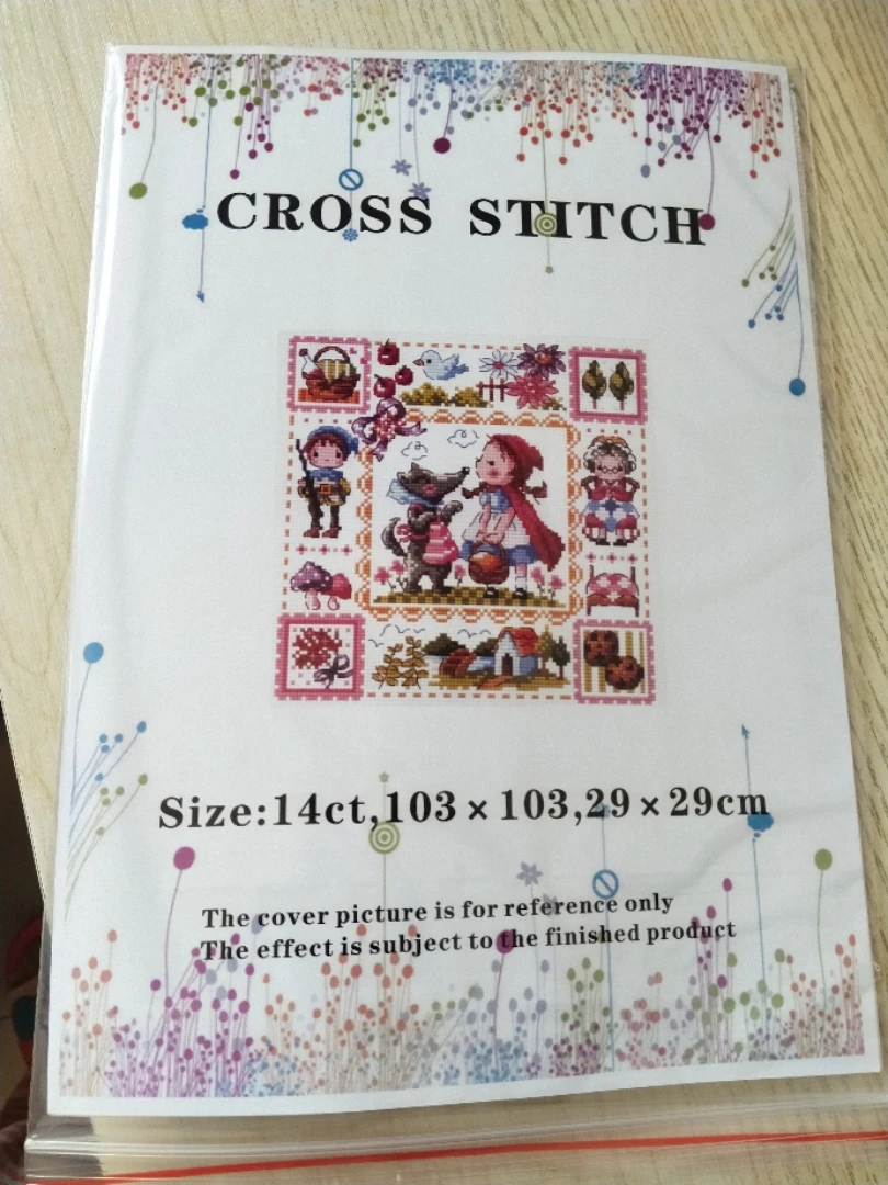 A little girl who loves reading Counted Cross Stitch Kit stitch RS cotton with cross The fairy in the cake | Дом и сад