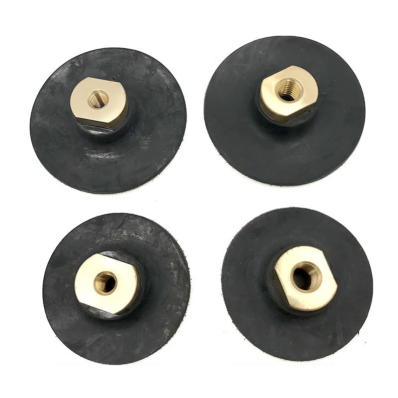 

3-4" Soft Rubber Self-Adhesive Disc M10 M14 Backing Pad Hook And Loop Disc For Angle Grinder