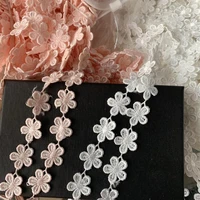 0 7 inches wide off whitepink venice lace trim water soluble embroidered flower lace trim craft projects clothing embellishment