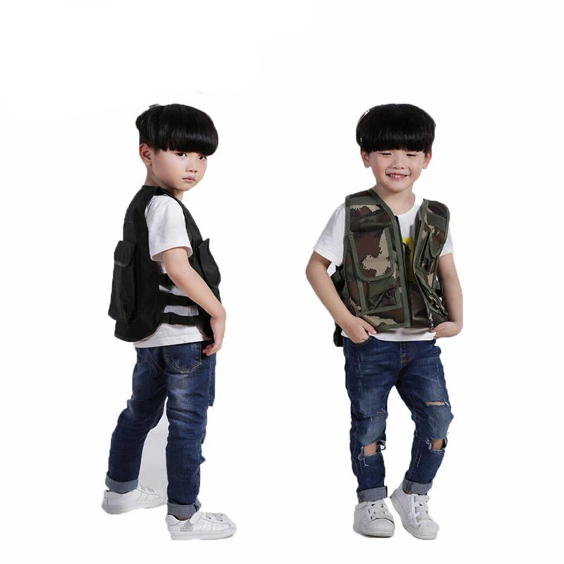 Children Adult Hunting Tactical Vest CS Game Chest Rig Plate Carrier Camouflage Military Training Combat Airsoft | Спорт и