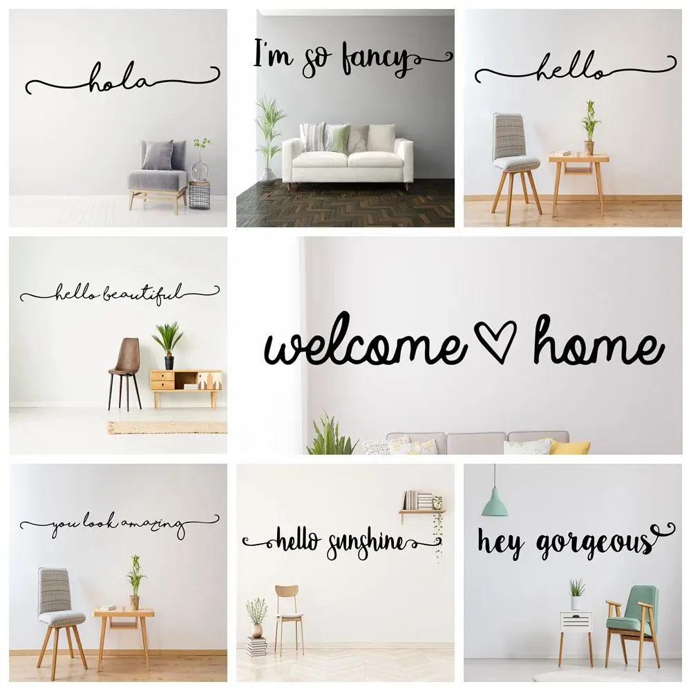

New Quotes Phrase Love Home Wall Sticker Art Decal Wall Stickers Murals For Home Decor Living Room House Decoration Sticker