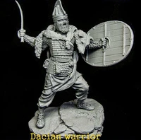 124 75mm ancient warrior stand with base resin figure model kits miniature gk unassembly unpainted