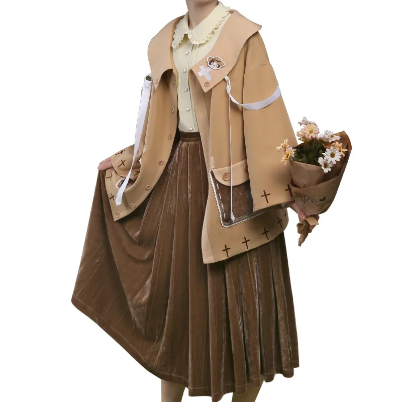 

Anime! Identity V Emily Dale Doctor Lovely Uniform Cosplay Costume Elegant Dailydress For Women Early Autumn Suit Free Shipping