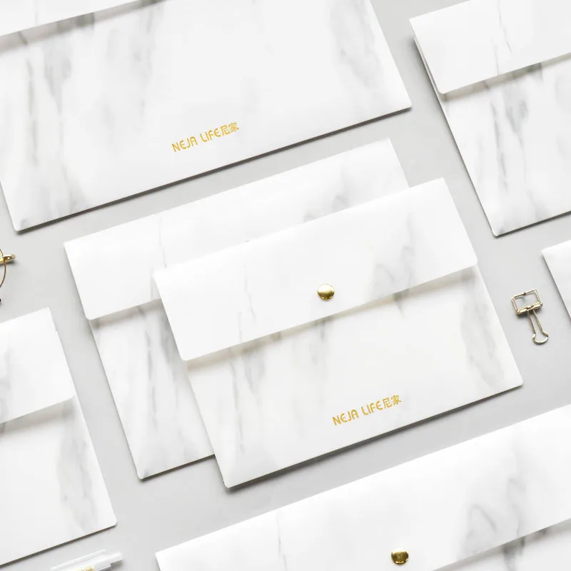 Портативная мраморная папка для файлов A5/B5 водонепроницаемая полипропиленовая