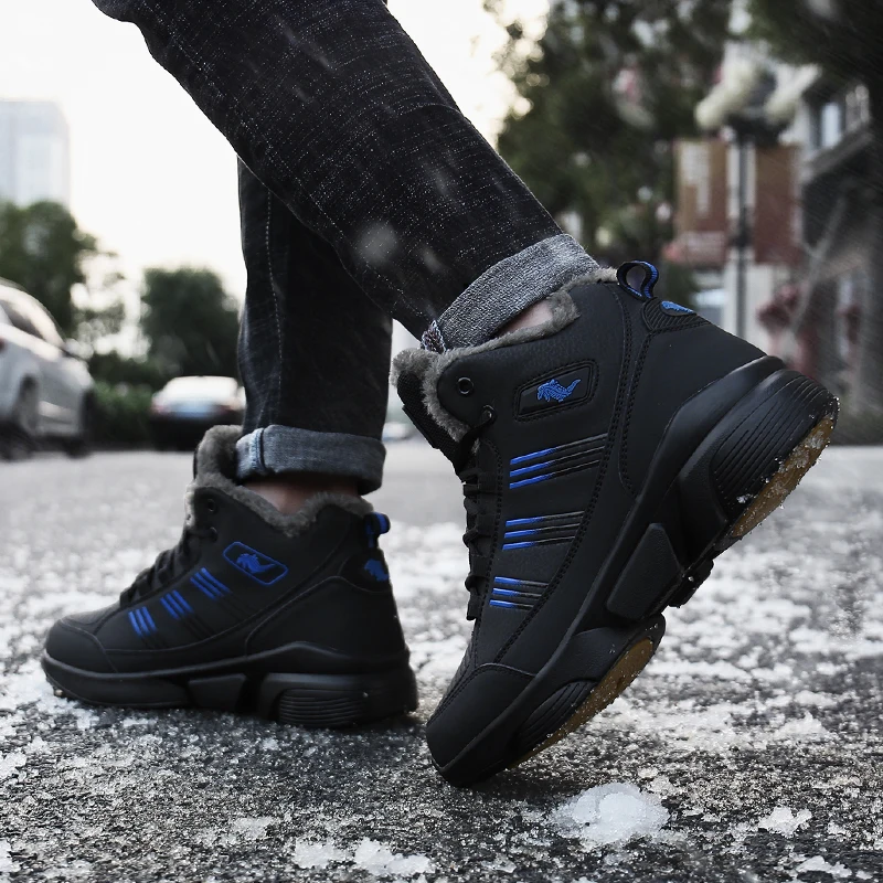 Зимние ботинки мужские уличные очень теплые зимние Водонепроницаемая