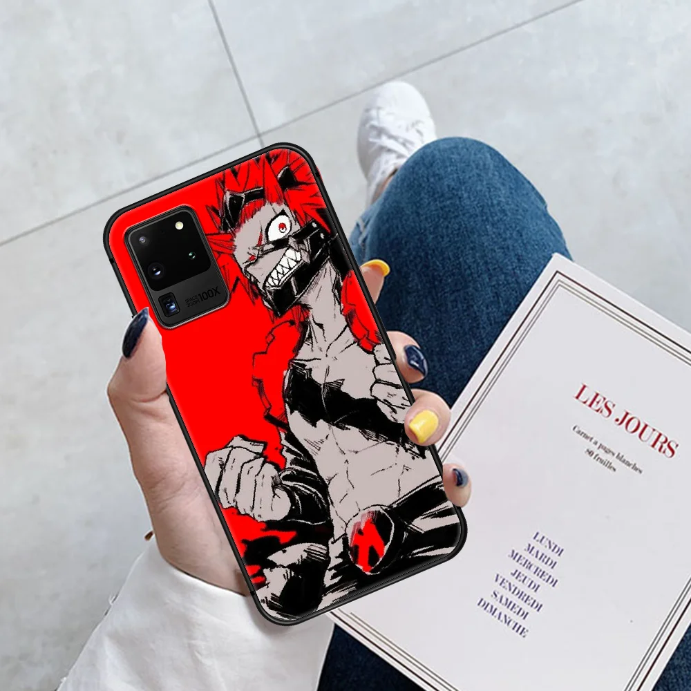 

My Hero Academia Kirishima Eijiro Phone Case Cover Hull For Samsung Galaxy S 6 7 8 9 10 e 20 Edge Uitra Note 8 9 10 Plus black