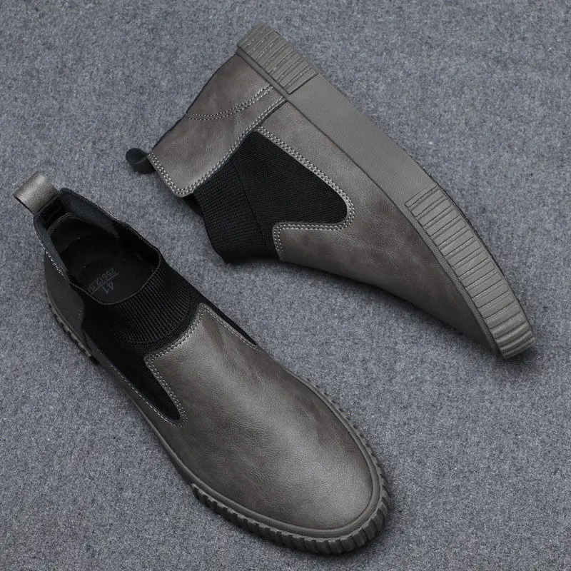 Мужские кожаные ботинки с высоким берцем повседневные Модные Ботинки Martin в