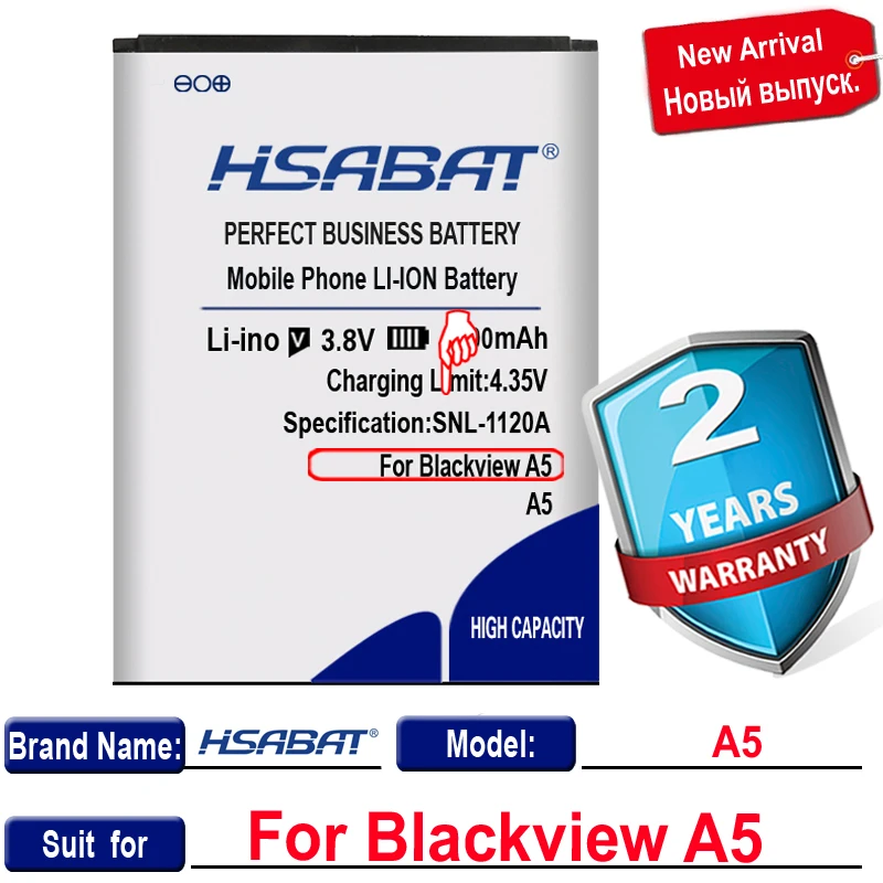 HSABAT лучший бренд новейший аккумулятор 3100mAh для Blackview A5 Batterie Bateria