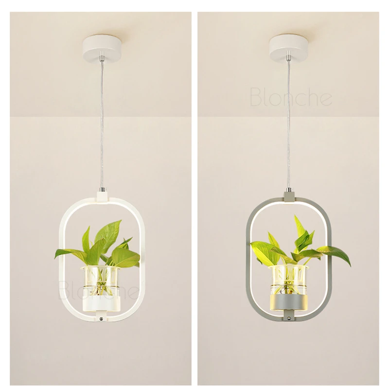 Личность растение подвесные светильники Светодиодный цветок в горшке подвеска с