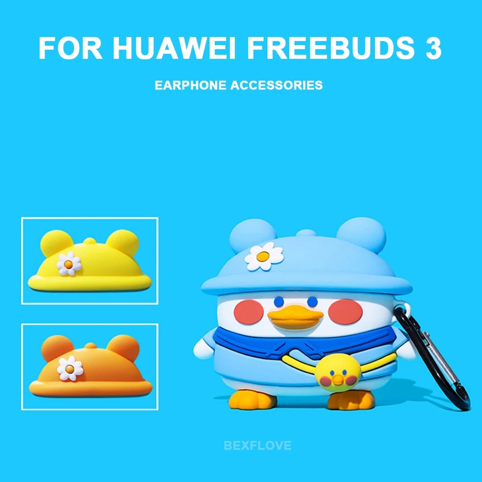 

3D чехол для наушников Huawei Freebuds 3, силиконовый чехол с милым рисунком потрясающей собаки, мультяшный чехол для Huawei Freebuds 3, чехлы с брелоком
