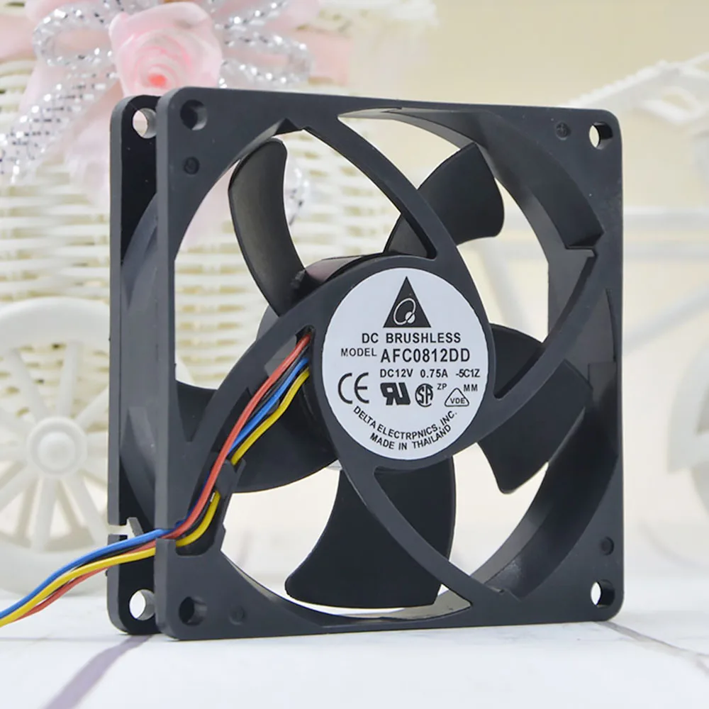 Для delta AFC0812DD DC12V 0.75A 8020 8 см 80 мм 80x80x20 4Pin 4 провода высокоскоростной охлаждающий