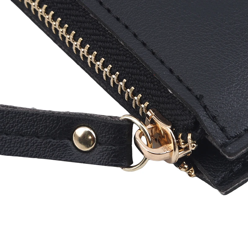 

Genuine Leather Women Wallet Fashion Solid Color Coin Purse Multifunctional Cowhide Female Long Women Purses Zipper Card Holder