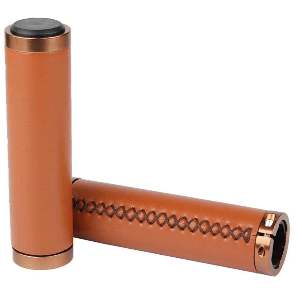 1 Pair Protective Cover Soft Cycling Vintage Fashion Easy Install Bike Handle Grip Outdoor Universal PU Leather Anti Slip |