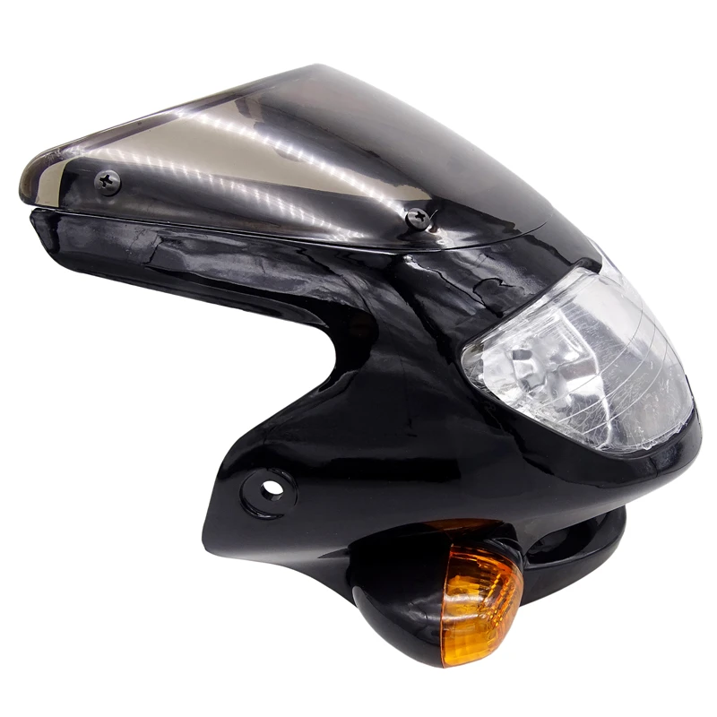 Универсальная фара для Кафе Racer Custom с двойным световым мотором черная