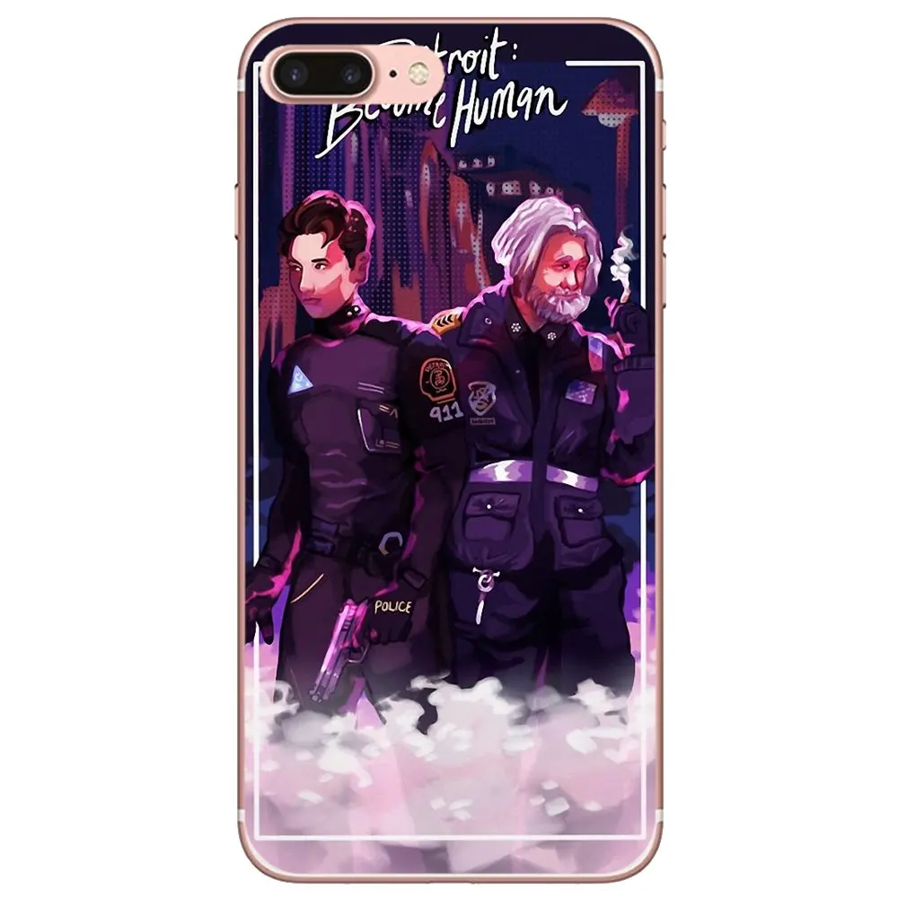 Детройт стать человеком Мягкий Силиконовый ТПУ чехол для iPhone 10 11 12 13 Mini Pro 4S SE 5C 6 6S 7