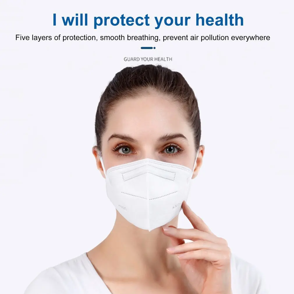 

New 100pcs FFP2 Mask Protective mask CE 5 Layer Filtration Anti Haze Dust-proof Disposable Face Masks Mouth Mask ap mascarillas
