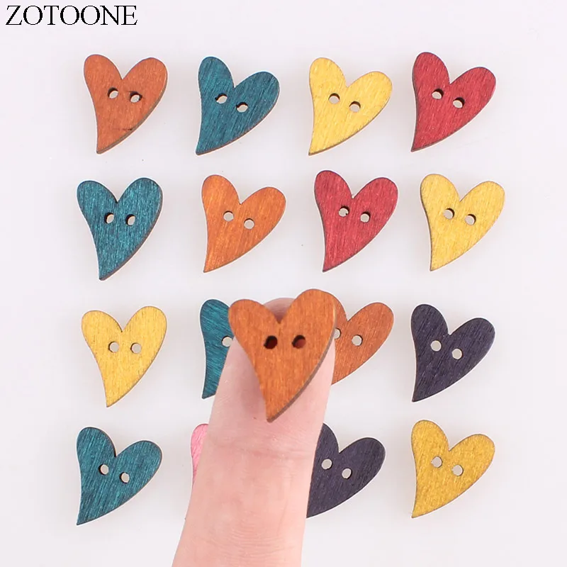ZOTOONE Diy деревянные пуговицы в форме сердца аксессуары для скрапбукинга пальто