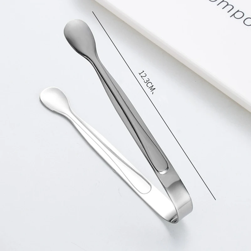 Stainless Steel Ice Tongs Sugar Cube Mini Metal Kitchen Food Serving Clips Tea Party Bar Accessories | Дом и сад