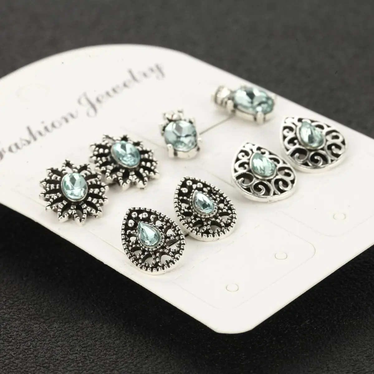 Новое поступление 4 пары винтажный со стразами серьги модное ювелирное изделие