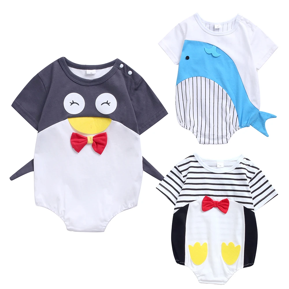 

Комбинезон детский, хлопковый, с коротким рукавом, 2019