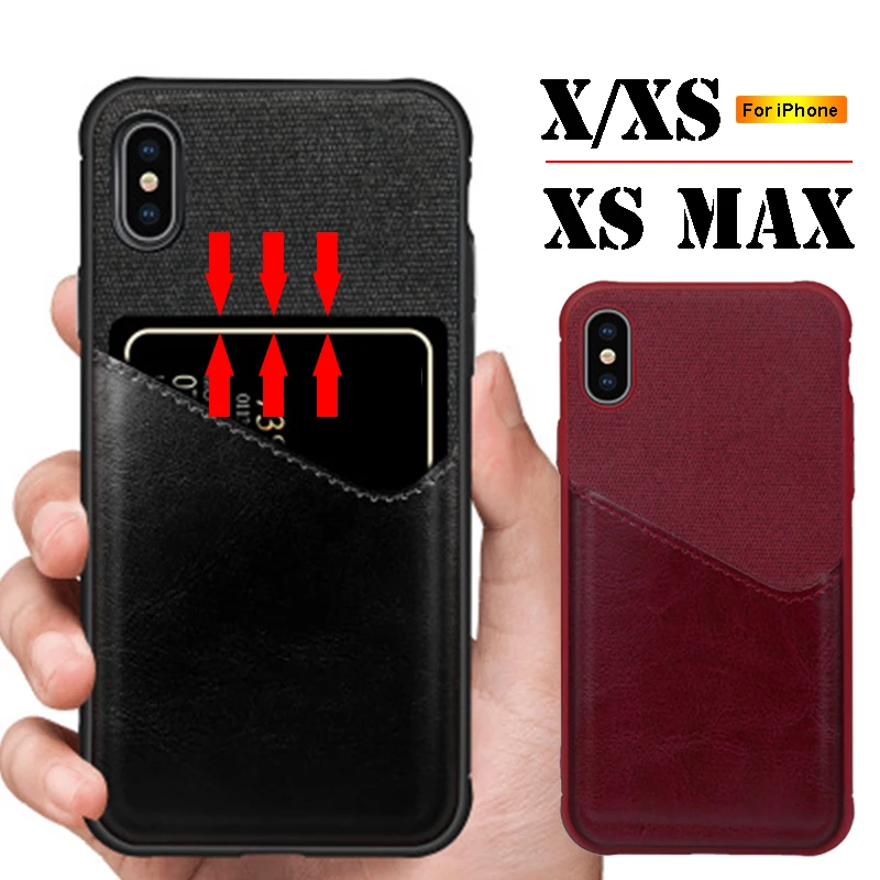 Чехол для iphone x xs max Чехол-держатель карт xsmax s 10 бампер 10max xmax fundas coque TPU Мягкий