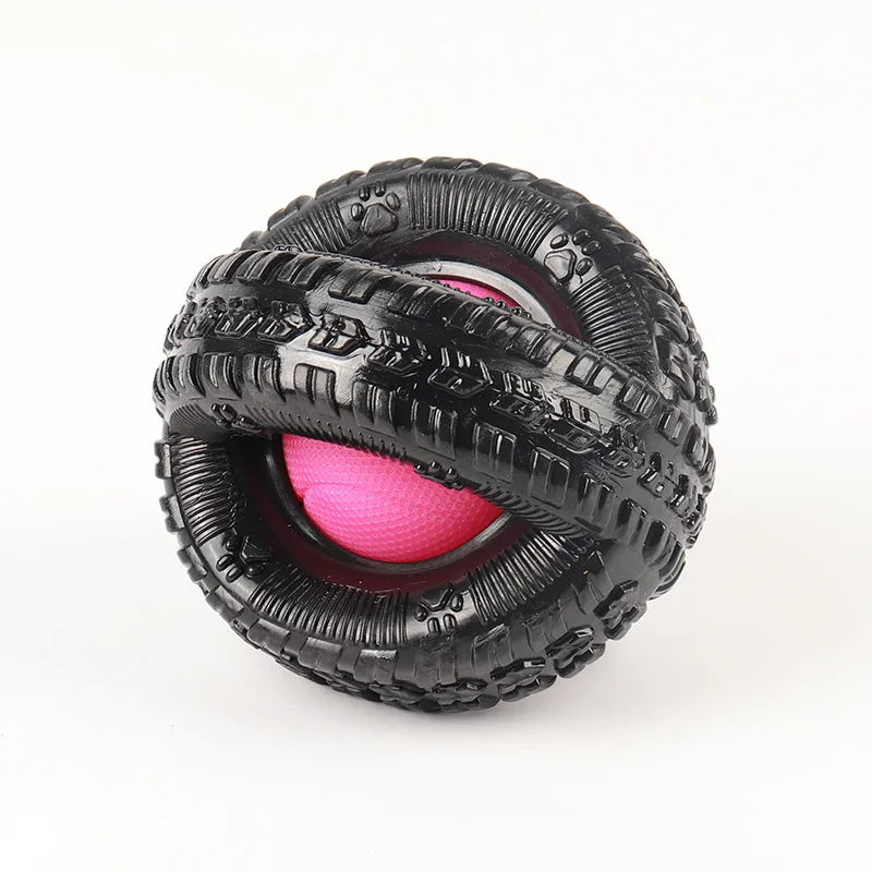 

Pet Dog Toy Ball Rubber Sounding Pet Toy Anti-Biting Teeth Cleaning Sounding Cat And Dog Toy