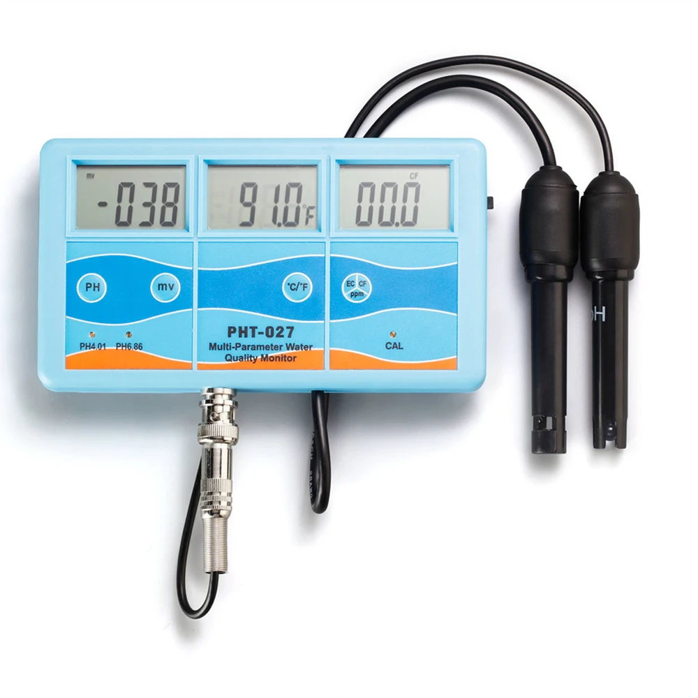 

6in1 Multifunctional Water Quality Detector High Accuracy PH Meter Temperature ORP EC CF T-DS Measuring Device ph meter
