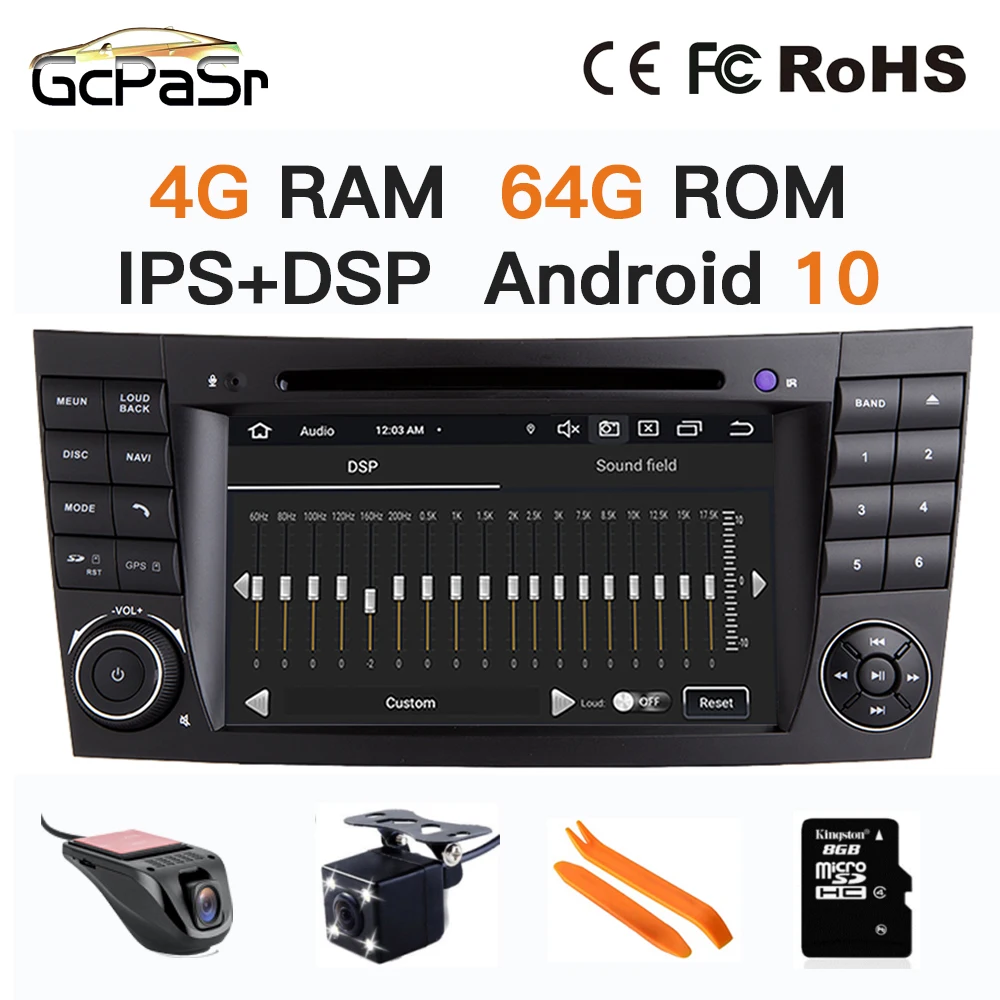 DSP IPS экран Android 10 автомобильный DVD мультимедийный плеер для Mercedes/Benz W209 W463 W219 W211 с