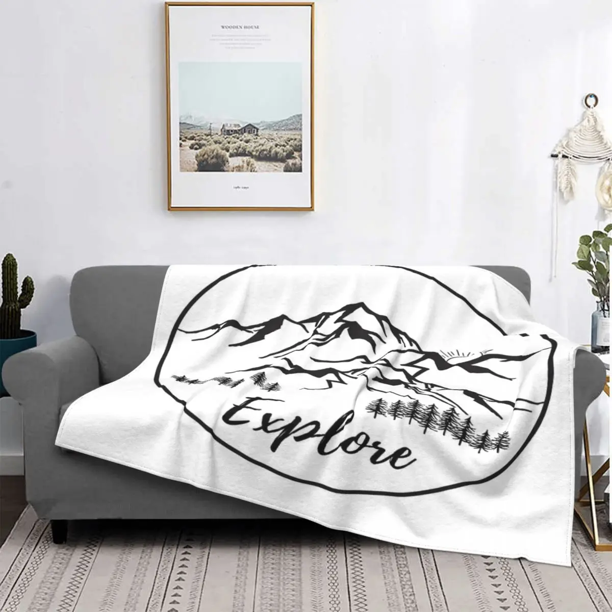 

Explore-Manta a cuadros para cama, funda para sofda, manta double, textil de lujo para el доме