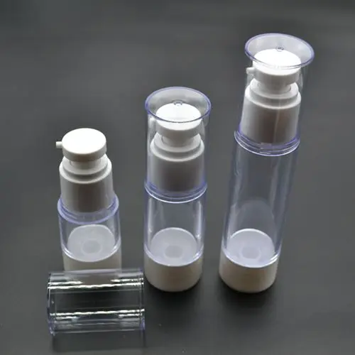 

15ml 30ml 50ml 80ml 100ml Vacuum Pressure Emulsion Bottle With Lotion Pump On Travelling Cosmetic Packaging Empty Airless Pump