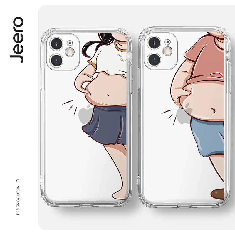 

Ударопрочный прозрачный Ультратонкий чехол для телефона iPhone 13 12 11 Pro Max SE 2020 X XR XS 8 7 Plus парный Забавный персонализированный Чехол