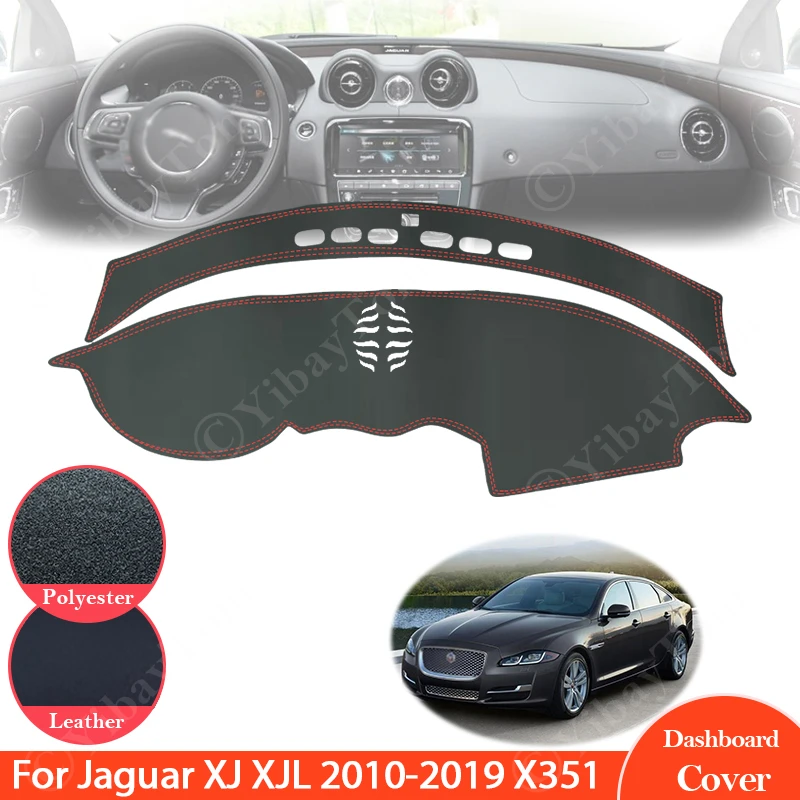 

Противоскользящий кожаный коврик для Jaguar XJ 2010 ~ 2019 X351, накладка на приборную панель, Солнцезащитный коврик, аксессуары для ковра 2012 2013 2015 2016