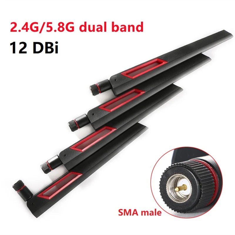 4шт./лот сильный сигнал 2 4G 5 8G двухдиапазонный 12DBi ASUS AC88U AC68U с высоким усилением can