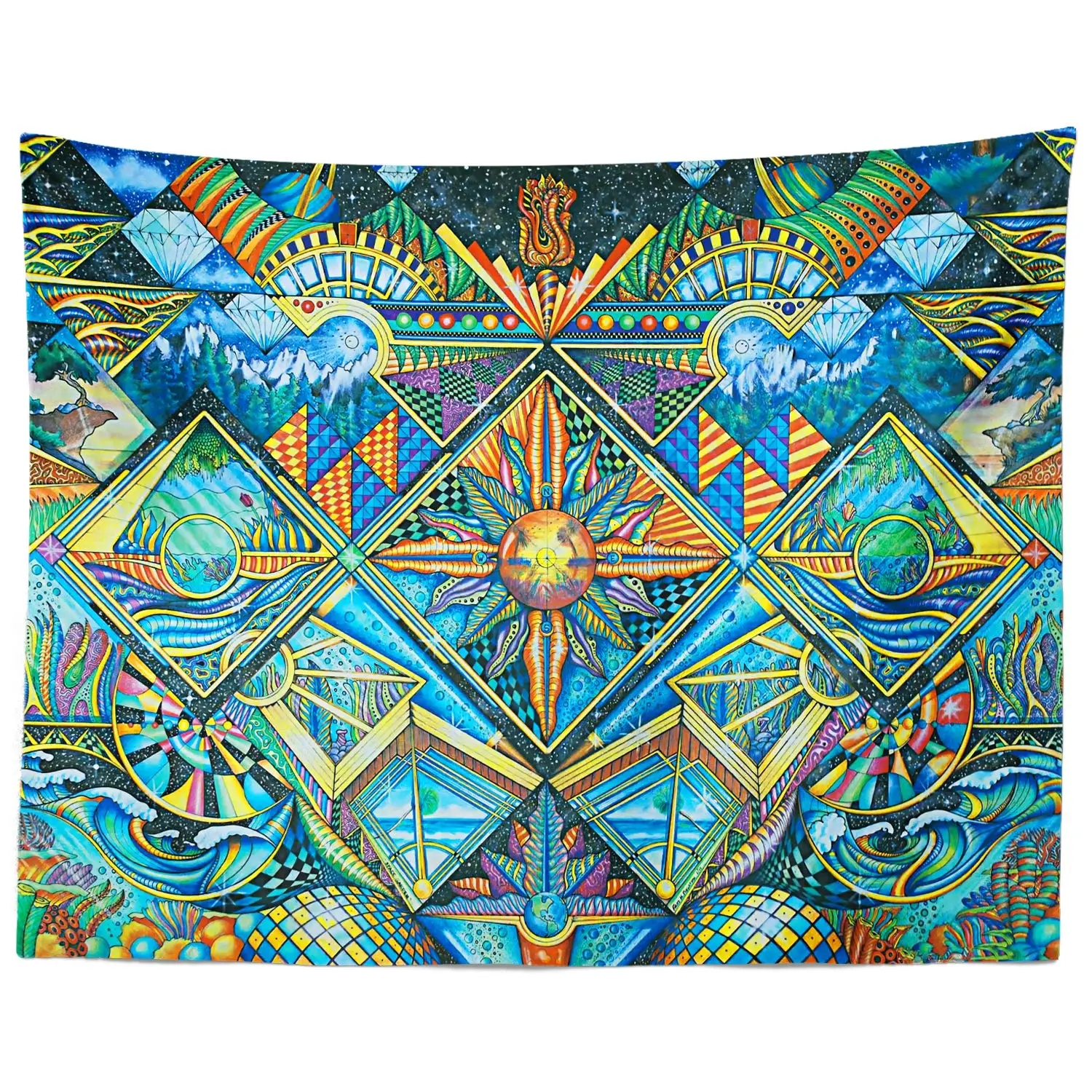 Psychedelic Хиппи гобелен красочный Арабеск Ретро настенный Бохо Триппи