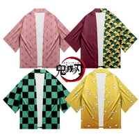 demon slayer cosplay kimono kimetsu no yaiba nezuko tanjiro kamado tomioka giyuu costume for men women cardigan top hanfu
