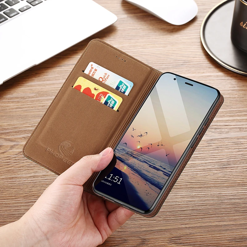 Чехол из натуральной кожи для Xiaomi Note Max Mix 2S 3 10 F1 Play3 Blackshark 1 2 pro Hold Flip Магнитный