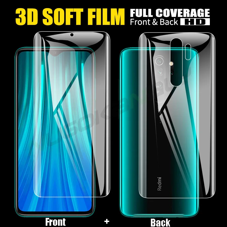Защитная пленка для экрана Xiaomi Redmi Note 9s 8 8T 10 9 Pro Max Mi Poco F2 X2 X3 NFC Hydrogel|Защитные стёкла