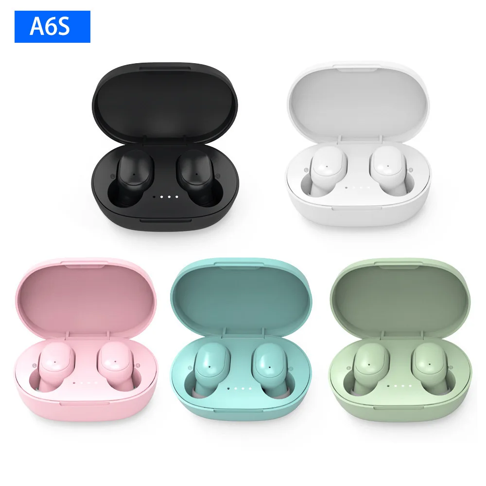 

LENRUE A6S Mini In-ear Wireless Bluetooth Headset TWS Macaron 5.0 Stereo sports running headset