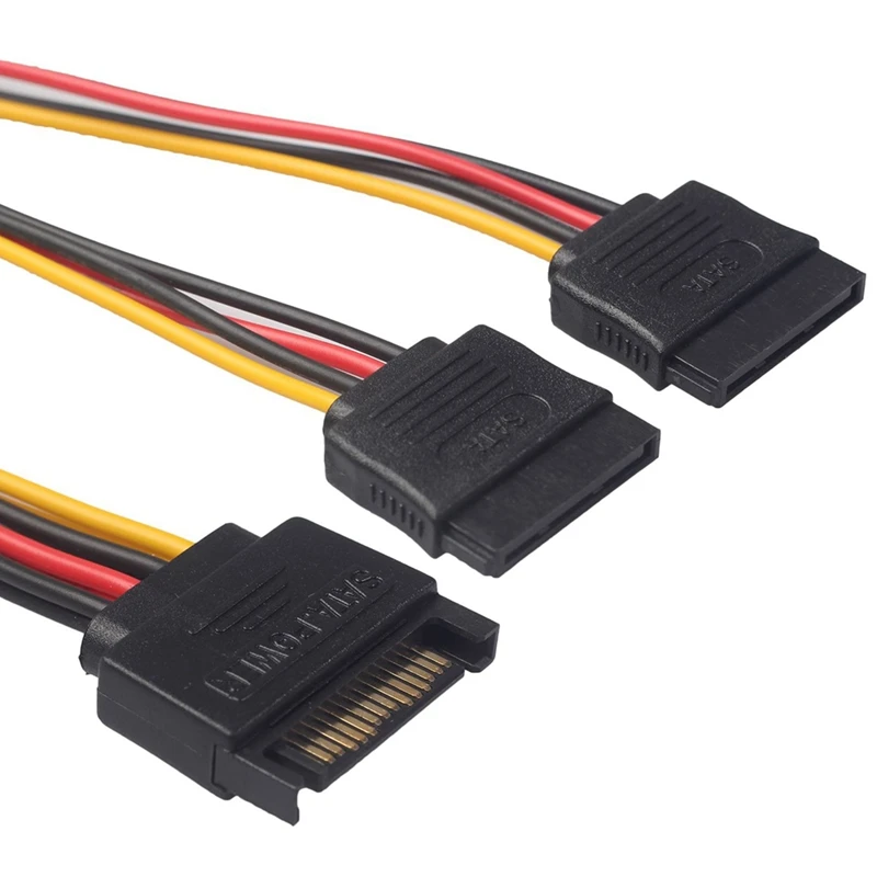 Кабель питания 15pin SATA папа-2 мама для жесткого диска HDD разветвитель соединитель 1