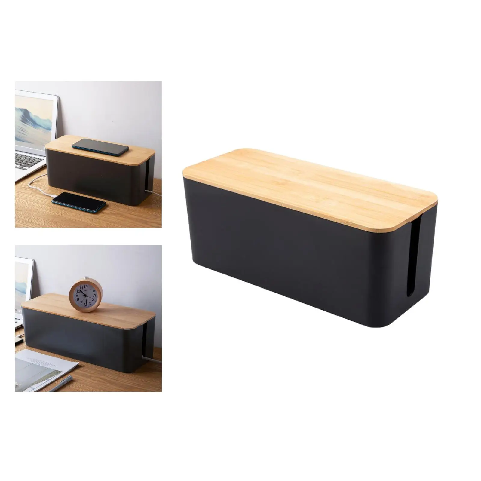 

Stylish Home Office TV Computers Power Strips Hider Cable Management Box Surge Protector Cover